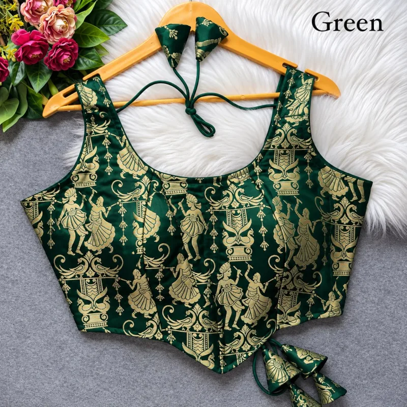 Tew Heavy Jari Banarasi Fabric Fancy Blouses
